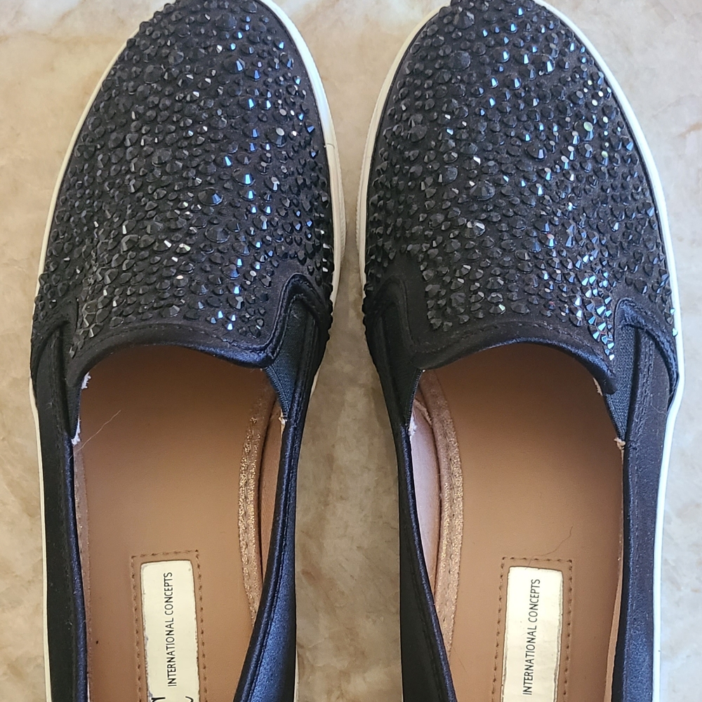 INC International Concepts Blue Slip-On Flats